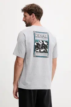 The North Face tricou culoarea gri, cu imprimeu, NF0A87NUDYX1 imagine