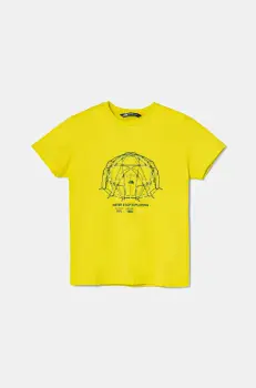 The North Face tricou de bumbac pentru copii GRAPHIC RELAXED S/S TEE culoarea verde, cu imprimeu, NF0A8AXGJE31 imagine