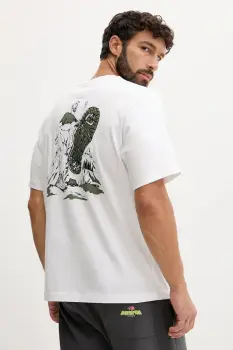 The North Face tricou din bumbac culoarea alb, cu imprimeu, NF0A8F2TFN41 imagine