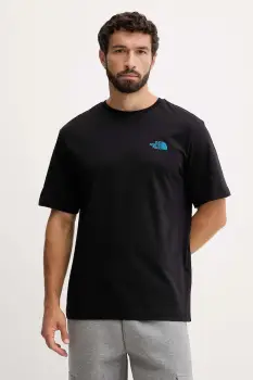 The North Face tricou din bumbac culoarea negru, cu imprimeu, NF0A8E4EJK31 imagine