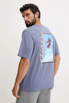 The North Face tricou din bumbac culoarea violet, cu imprimeu, NF0A8E4EBTR1 imagine