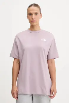 The North Face tricou din bumbac Essential culoarea roz, NF0A87NQD2Q1 imagine