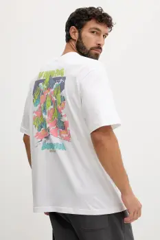 The North Face tricou din bumbac Expedition Celebration culoarea alb, cu imprimeu, NF0A8E3CFN41 imagine