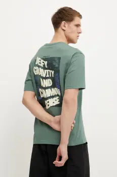 The North Face tricou din bumbac Heritage Graphic Relaxed barbati, culoarea verde, cu imprimeu, NF0A8C3QHCH1 imagine