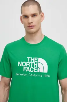 The North Face tricou din bumbac M Berkeley California S/S Tee barbati, culoarea verde, cu imprimeu, NF0A87U5PO81 imagine