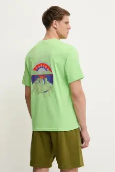 The North Face tricou din bumbac Never Stop Relaxed culoarea verde, cu imprimeu, NF0A8C3A6II1 imagine