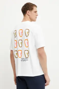 The North Face tricou din bumbac Nuptse Oversized barbati, culoarea alb, cu imprimeu, NF0A8C3TFN41 imagine