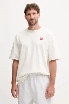 The North Face tricou din bumbac Redbox culoarea bej, uni, NF0A8EG5QLI1 imagine