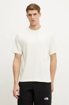 The North Face tricou din bumbac Relaxed barbati, culoarea bej, cu imprimeu, NF0A8C35QLI1 imagine