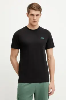 The North Face tricou din bumbac Tailgrid Infill barbati, culoarea negru, cu imprimeu, NF0A8C4U9431 imagine