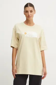 The North Face tricou din bumbac TNF x Yinka Ilori femei, culoarea bej, NF0A89C73X41 imagine