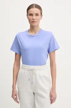 The North Face tricou din bumbac Zumu femei, culoarea violet, NF0A87DJ0YI1 imagine