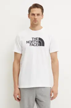 The North Face tricou Easy barbati, culoarea bej, cu imprimeu, NF0A8A6CFN41 imagine