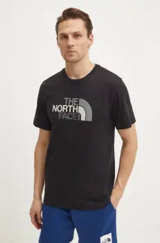 The North Face tricou Easy barbati, culoarea negru, cu imprimeu, NF0A8A6CJK31 imagine