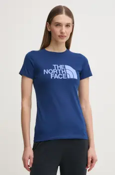 The North Face tricou Easy femei, culoarea albastru marin, NF0A8A6D89N1 imagine
