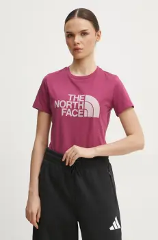 The North Face tricou Easy femei, culoarea roz, NF0A8A6D90M1 imagine