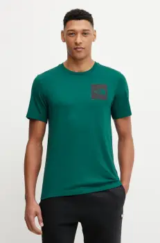 The North Face tricou Fine culoarea verde, cu imprimeu, NF0A8A6M6GI1 imagine