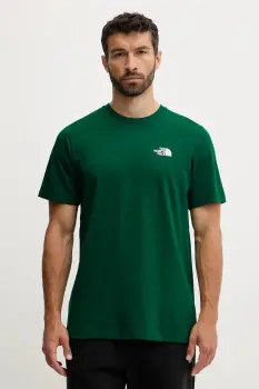 The North Face tricou Simple Dome culoarea verde, cu imprimeu, NF0A87NG1KI1 imagine