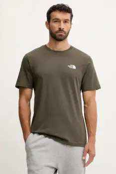 The North Face tricou Simple Dome culoarea verde, cu imprimeu, NF0A87NG21L1 imagine