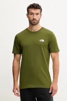 The North Face tricou Simple Dome culoarea verde, cu imprimeu, NF0A87NGBRI1 imagine