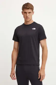 The North Face tricou sport 24/7 culoarea negru, neted, NF0A894BJK31 imagine
