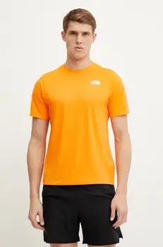 The North Face tricou sport 24/7 culoarea portocaliu, neted, NF0A894B6HI1 imagine