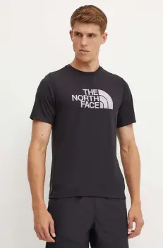 The North Face tricou sport 24/7 Easy culoarea negru, neted, NF0A895KJK31 imagine