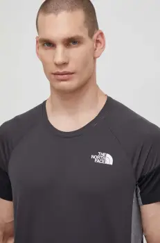 The North Face tricou sport Bolt culoarea gri, modelator, NF0A825GMN81 imagine