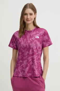The North Face tricou sport Flex culoarea violet, NF0A8BQG85N1 imagine