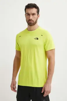 The North Face tricou sport Mountain Athletics culoarea verde, cu imprimeu, NF0A87CGRIQ1 imagine