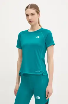 The North Face tricou sport Sunriser culoarea verde, NF0A8BBX6GO1 imagine
