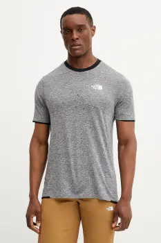 The North Face tricou sport Valday Tech culoarea gri, melanj, NF0A8BT8AAQ1 imagine