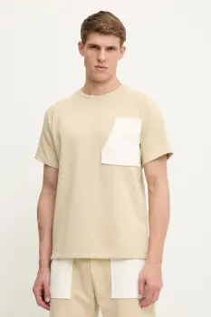 The North Face tricou Terry Relaxed culoarea bej, modelator, NF0A8C283X41 imagine