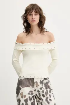 The Ragged Priest bluza culoarea bej, uni, RPSS251070JS imagine