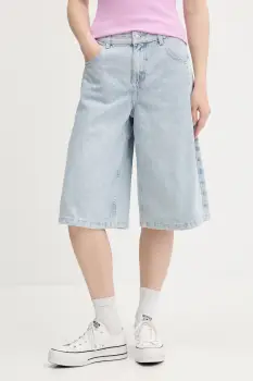 The Ragged Priest pantaloni scurti jeans uni, high waist, RPSS251041DN imagine