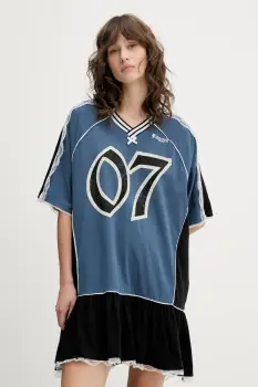 The Ragged Priest rochie din bumbac mini, oversize, RPSS251042JS imagine