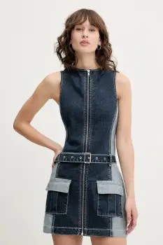 The Ragged Priest rochie jeans culoarea bleumarin, mini, mulata, RPSS251005DN imagine