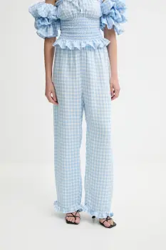 The Sleeper pantaloni din in drept, high waist, PFPT01G027R imagine