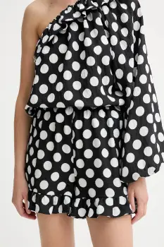 The Sleeper pantaloni scurti culoarea negru, cu imprimeu, high waist, CHSH02G097N imagine