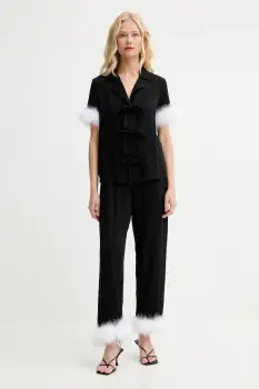 The Sleeper pijama culoarea negru, POSP02P002F imagine