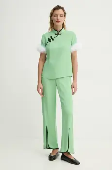 The Sleeper pijama femei, culoarea verde, DRSP03P008F imagine