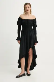 The Sleeper rochie culoarea negru, maxi, evazati, WADR02P002N imagine