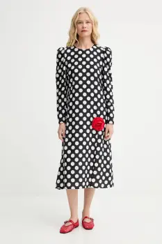 The Sleeper rochie culoarea negru, midi, drept, DNDR02G097R imagine