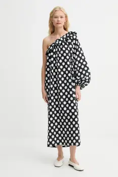 The Sleeper rochie culoarea negru, midi, drept, GADR02G097N imagine