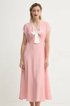 The Sleeper rochie culoarea roz, midi, evazati, BWDR03P006B imagine