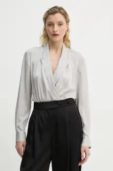 Theory bluza femei, culoarea gri, neted, O1102503 imagine