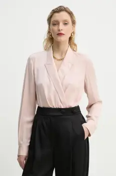 Theory bluza femei, culoarea roz, neted, O1102503 imagine