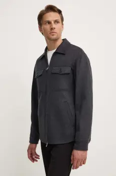 Theory geaca de lana culoarea gri, de tranzitie, N0871423 imagine