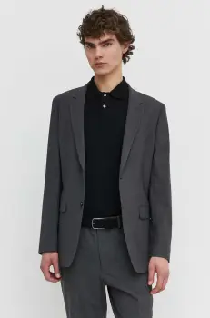 Theory geaca de lana culoarea negru imagine