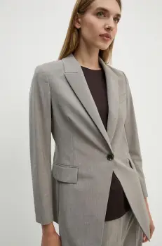 Theory geaca de lana culoarea negru, un singur rand de nasturi, neted imagine